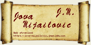Jova Mijailović vizit kartica